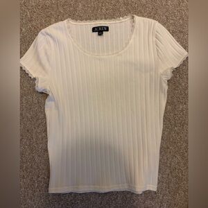 Jcrew Pointelle Cream Top